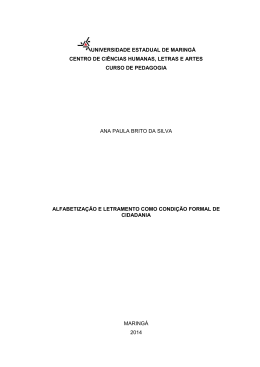 alfabetiza&ccedil;&atilde;o e letramento como condi&ccedil;&atilde;o formal de - DFE