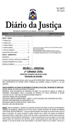 DJ 3472 - Tribunal de Justi&ccedil;a do Estado do Tocantins