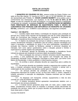 Convite 016-03 2015 - Prefeitura de Cruzeiro do Sul