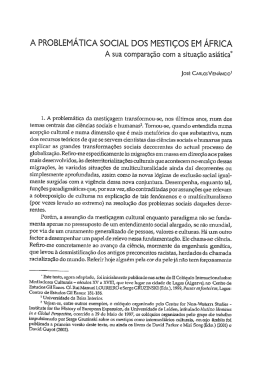 A problem&aacute;tica social dos mesti&ccedil;os em &Aacute;frica