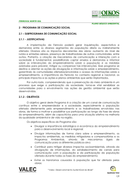 2 - PROGRAMA DE COMUNICAÇÃO SOCIAL 2.1