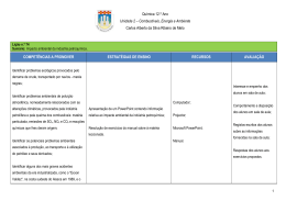 Qu&iacute;mica 12.&ordm; Ano Unidade 2 &ndash; Combust&iacute;veis, Energia e Ambiente