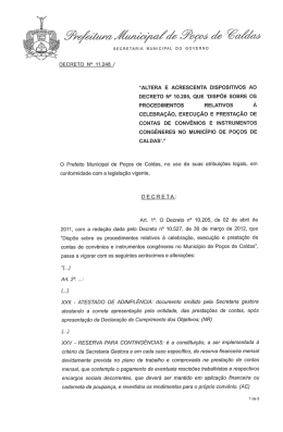 Decreto nº. 11248 - Prefeitura de Poços de Caldas