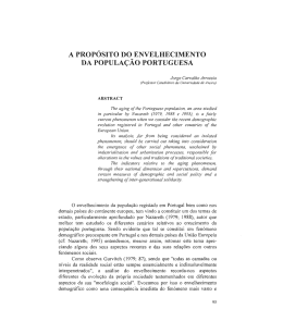 A propósito do envelhecimento da população portuguesa