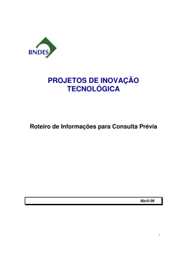 Roteiro BNDES &ndash; Consulta Pr&eacute;via