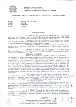 ATA PRT 6º região COMBATE X SENAC