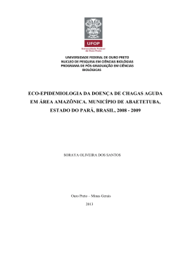 eco-epidemiologia da doen&ccedil;a de chagas aguda em &aacute;rea