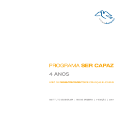 Programa Ser Capaz 4 anos (2003-2007)
