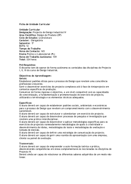 Projecto de Design Industrial IV