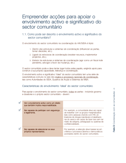 Empreender ac&ccedil;&otilde;es para apoiar o envolvimento activo e