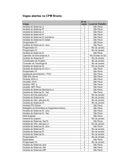 Abertura Relação de vagas