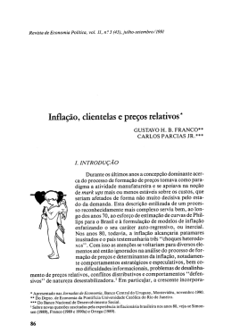 Inflação, clientelas e preços relativos*