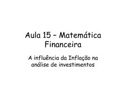 A influência da inflação na análise de investimentos