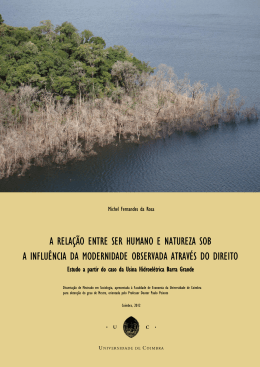 A RELA&Ccedil;&Atilde;O ENTRE SER HUMANO E NATUREZA