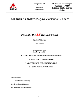 1 - A&ccedil;&otilde;es propostas para o Ser Humano