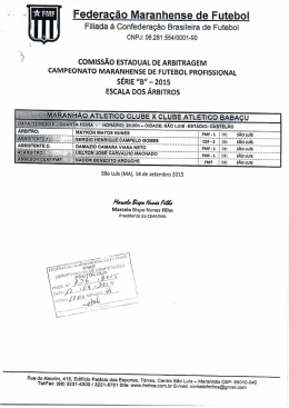 súmula jogo maranhão x babaçu - Federação Maranhense de Futebol