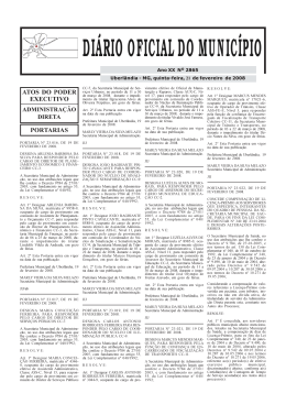 Edi&ccedil;&atilde;o 2865 - Prefeitura Municipal de Uberl&acirc;ndia