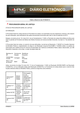 Di&aacute;rio oficial do dia 07/09/2013 PROCURADOR
