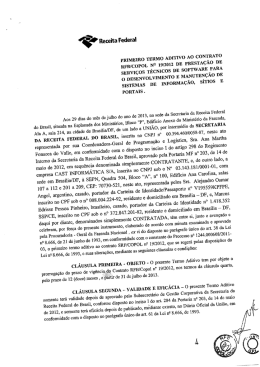 Q Receita Federal PRIMEIRO TERMO ADITIVO AO CONTRATO