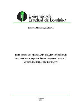 estudo de um programa de atividades que favorecem a