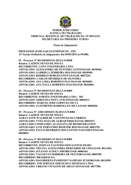 primeira turma - TRT 19ª Região