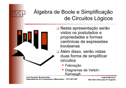 Álgebra de Boole e Simplificação de Circuitos Lógicos - DCM