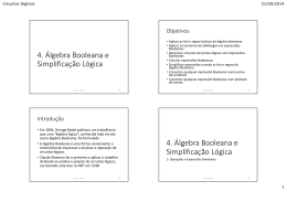 Álgebra Booleana e Simplificação Lógica