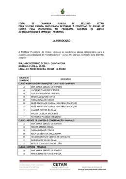 1&ordf; convoca&ccedil;&atilde;o de instrutores edital 013/2015