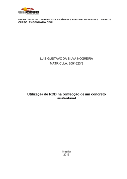Utiliza&ccedil;&atilde;o de RCD na confec&ccedil;&atilde;o de um concreto