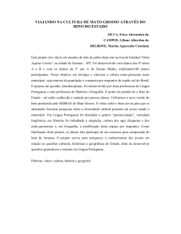 VIAJANDO NA CULTURA DE MATO GROSSO ATRAV&Eacute;S