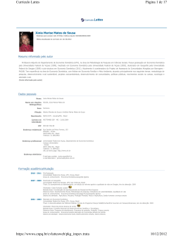CV completo - CESNOVA - Universidade Nova de Lisboa
