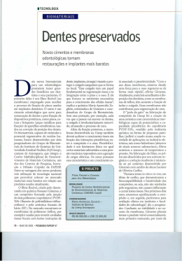 Dentes preservados - Revista Pesquisa FAPESP