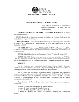 provimento - Tribunal de Justi&ccedil;a do Estado de Alagoas