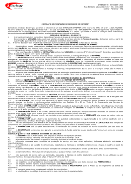 Contrato para acesso WIRELESS