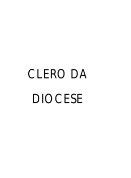 CLERO DA DIOCESE - Diocese de Campo Limpo