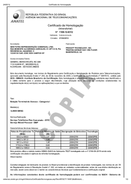 Imprimir - Certificado de Homologa&ccedil;&atilde;o