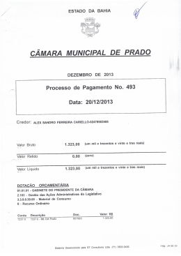Processo de Pagamento 493 Alex Sandro Ferreira Cariello