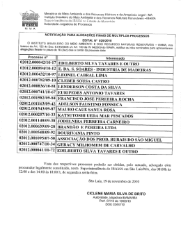 Edital de Notifica&ccedil;&atilde;o 25 - Ibama MA 19-11-2010