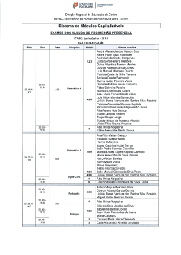 Fase: junho/julho /2015 - Escola Secundária de Francisco