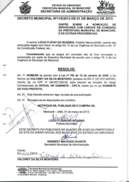 nomeacao de valciney da silva monteiro gabionete do vice prefeito