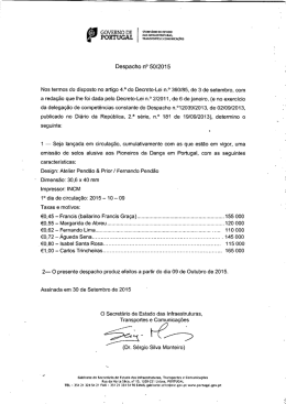 Despacho n&ordm; 50/2015