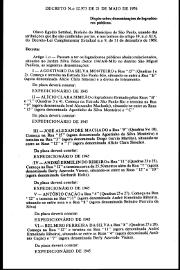 DECRETO No 12.973 DE`21 DE MAIO DE 1976