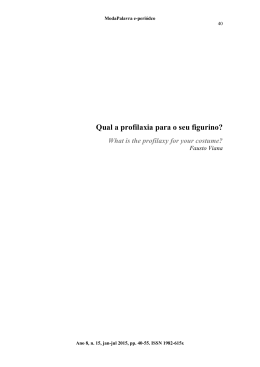 Qual a profilaxia para o seu figurino?