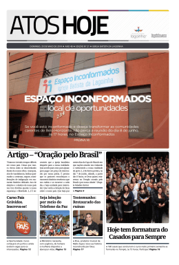 Jornal Atos Hoje Edi&ccedil;&atilde;o 21
