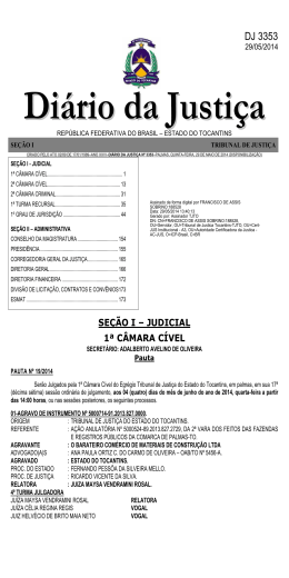 DJ 3353 - Tribunal de Justi&ccedil;a do Estado do Tocantins