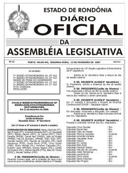 DI&Aacute;RIO OFICIAL DA ALE-RO