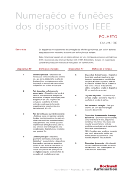 Numera&ccedil;&atilde;o e fun&ccedil;&otilde;es dos dispositivos IEEE, FOLHETO