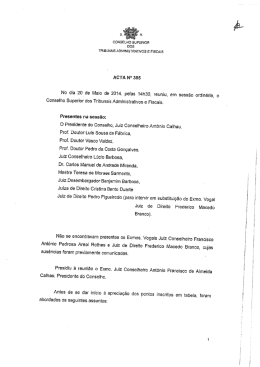 ACTA N&rdquo; 365 - Conselho Superior dos Tribunais Administrativos e