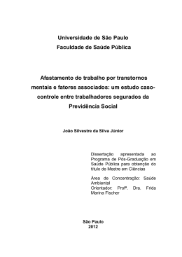 Afastamento do trabalho por transtornos mentais e fatores