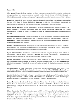 Egressos 2014 Aline Ign&aacute;cio Silvestre da Silva. Avalia&ccedil;&atilde;o de